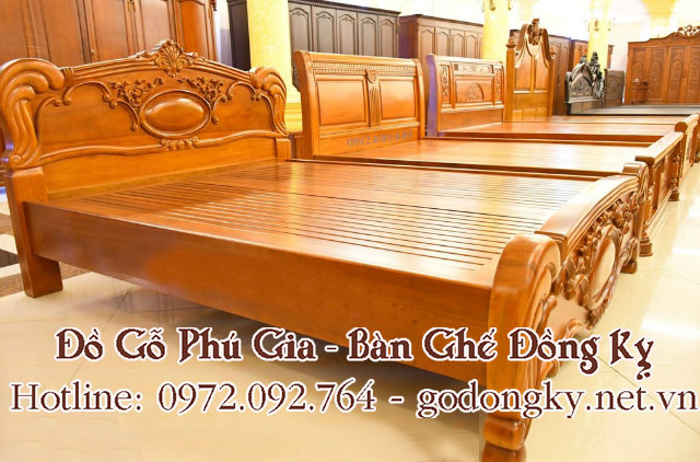 mẫu giường ngủ gỗ tự nhiên cao cấp